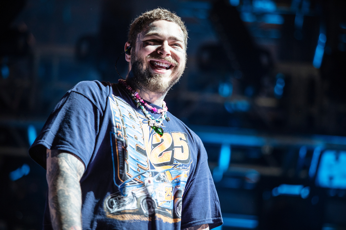 Post Malone performs at Lollapalooza 2021.