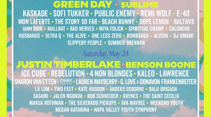 BottleRock Napa Valley Announces 2025 Lineup: Justin Timberlake, Noah Kahan & More